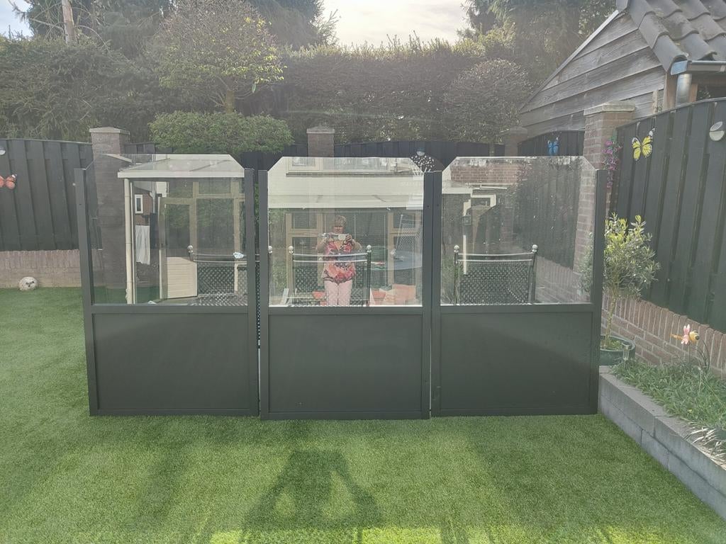 Terras schermen, Ophalen