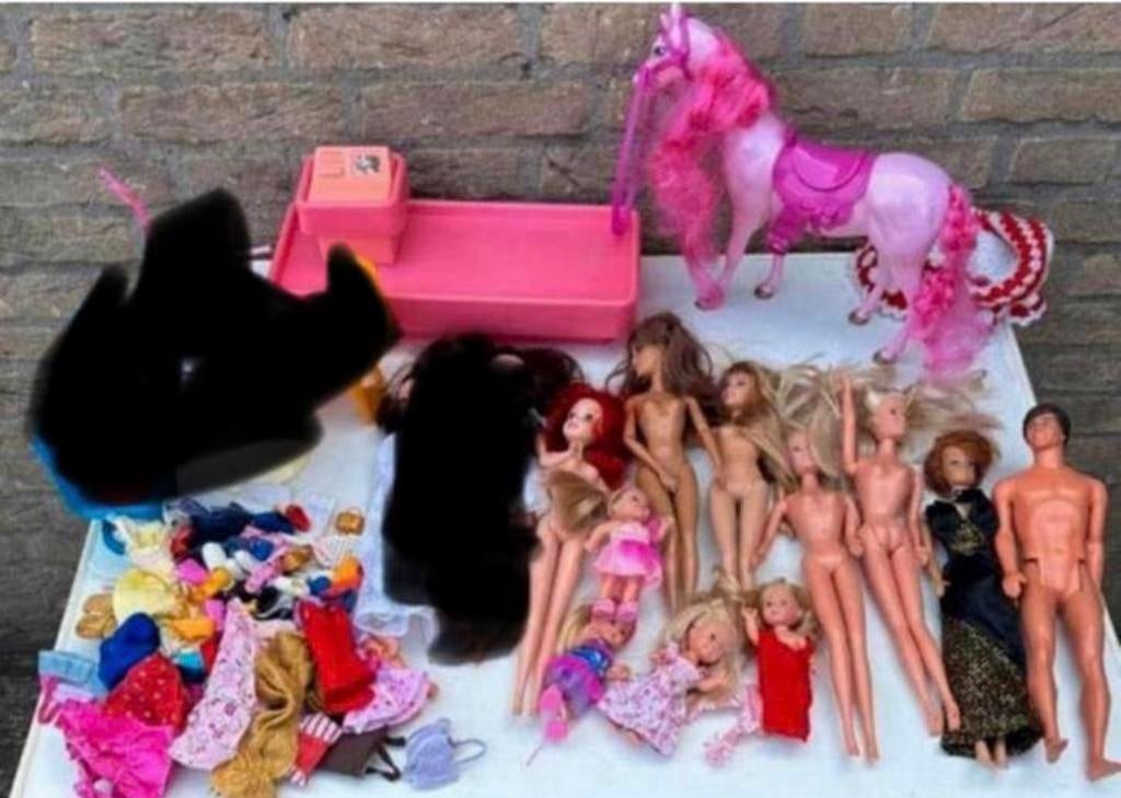 Lotje van diverse barbie Mantel/simbu poppen, paard en ander, Ophalen of Verzenden, Gebruikt, Barbie