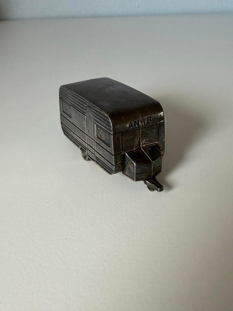 Vintage Miniatuur Caravan ANWB - Decoratief Verzamelobject, Verzamelen, Ophalen of Verzenden, Gebruikt, Overige typen