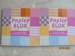 NIEUW 2 x papier PAPIERBLOK paperpad STREEP 12 designs roze, Ophalen of Verzenden, Nieuw, Papier of Karton, Overige merken