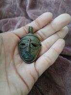 Vintage Afrikaanse 'Ashanti' Masker Hanger – Brons-look, Ophalen of Verzenden, Goud, Overige materialen