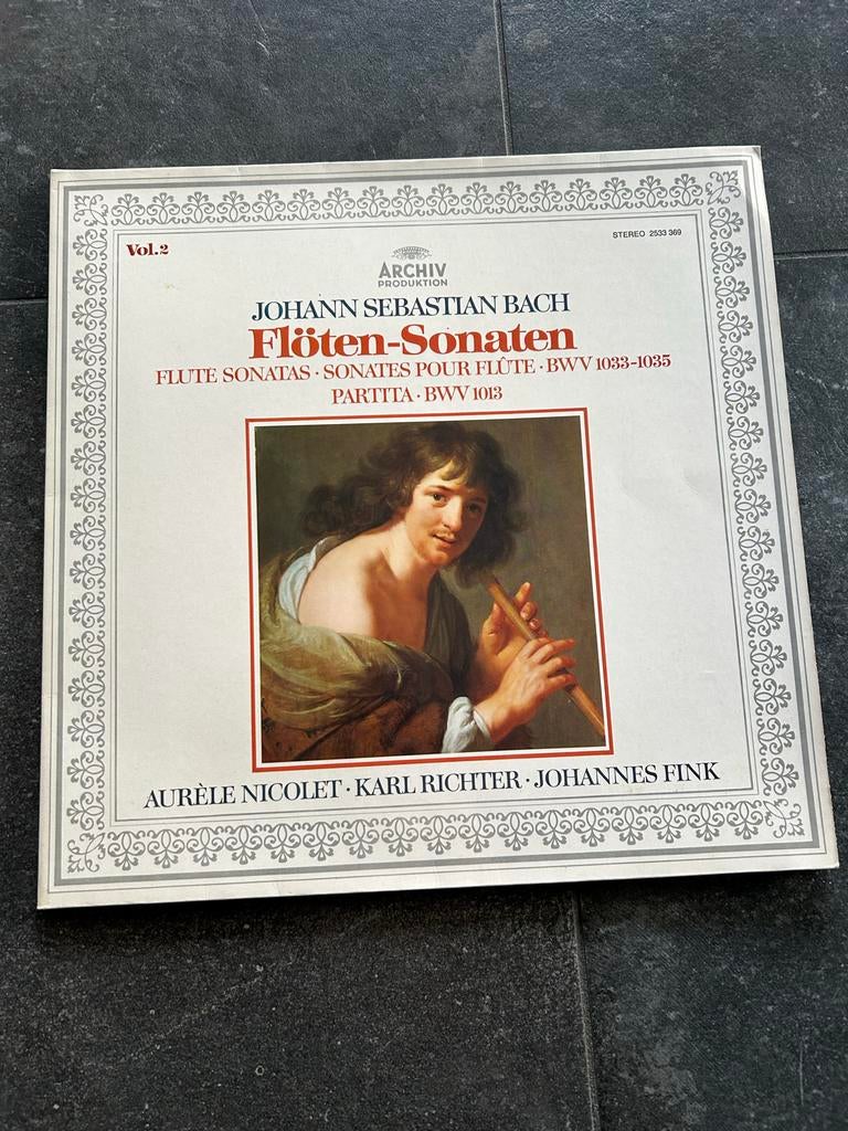 Bach Flöten-Sonaten Vol. 2 - Aurèle Nicolet, Ophalen of Verzenden, 12 inch, Barok, Kamermuziek