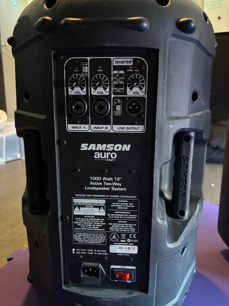 Samson Auro X12D Actieve Luidsprekers (Set van 2), Overige merken, Gebruikt, Overige typen, Ophalen of Verzenden