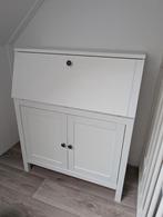 Wit secretaire bureau met opbergruimte, Ophalen, Gebruikt, Modern, Landelijk