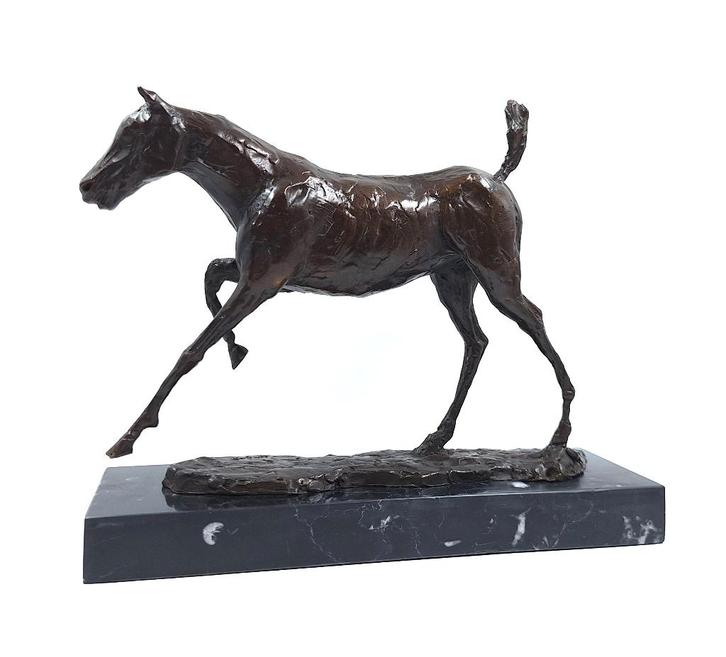 Bronzen paard naar Edgar Degas, Antiek en Kunst, Kunst | Beelden en Houtsnijwerken, Ophalen of Verzenden
