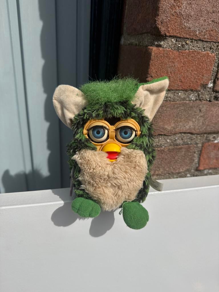 Vintage Furby - Groen/Beige Interactief Speelgoed, Kinderen en Baby's, Speelgoed | Knuffels en Pluche, Gebruikt, Overige merken