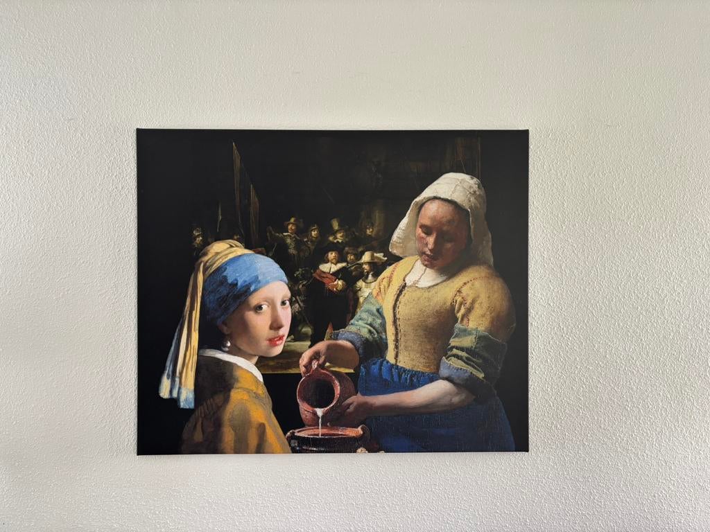 Canvas schilderij Klassieke meesters, Huis en Inrichting, Ophalen, Zo goed als nieuw, Schilderij, 75 cm of meer