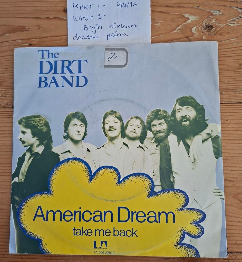 Single the dirt band american dream / take me back, Cd's en Dvd's, Vinyl Singles, Ophalen of Verzenden, Gebruikt, Pop