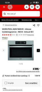 Magnetron WHIRLPOOL AMW 9605/IX, Ophalen, Zo goed als nieuw, Inbouw, Draaiplateau