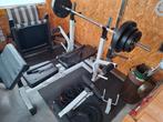 Halterbank nieuw ! Met 70 kilo gewicht, Ophalen, Zo goed als nieuw, Fitnessbank