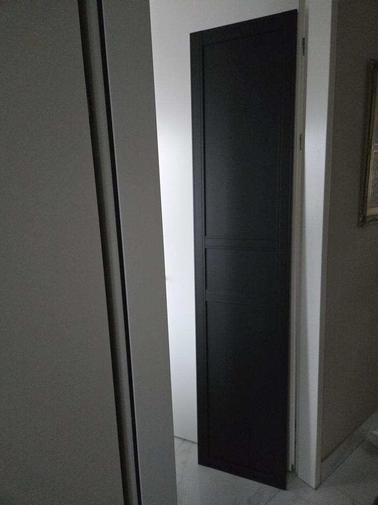 Oxberg deuren zwart ikea 3x, Ophalen of Verzenden, Gebruikt, Binnendeur, 200 tot 215 cm