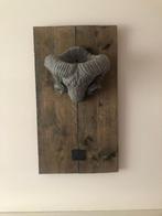 Decoratieve wandplank met stenen kop landelijk, Ophalen, Zo goed als nieuw