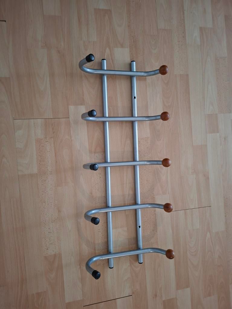 Metalen wandkapstok met 5 haken, Ophalen, Gebruikt, Metaal, Wandkapstok