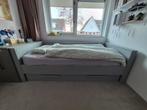 Grijs eenpersoonsbed KARWEI, Ophalen, Gebruikt, 90 cm, Eenpersoons