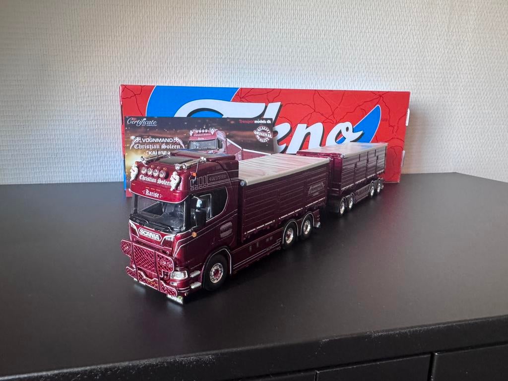 Tekno Scania R770 Christian Soleen, Hobby en Vrije tijd, Modelauto's | 1:50, Ophalen of Verzenden, Nieuw, Bus of Vrachtwagen, Tekno