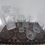 Vintage karaf met glazen, Arcoroc France, Ophalen