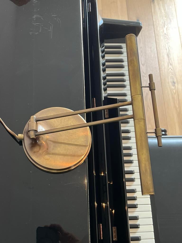 Messing pianolamp, Ophalen of Verzenden, Gebruikt