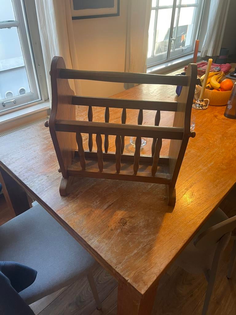 Vintage houten lectuurbak, Ophalen, Gebruikt