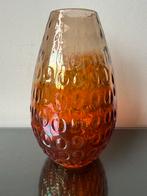 Prachtige oranje iriserende vaas Murano, Ophalen of Verzenden