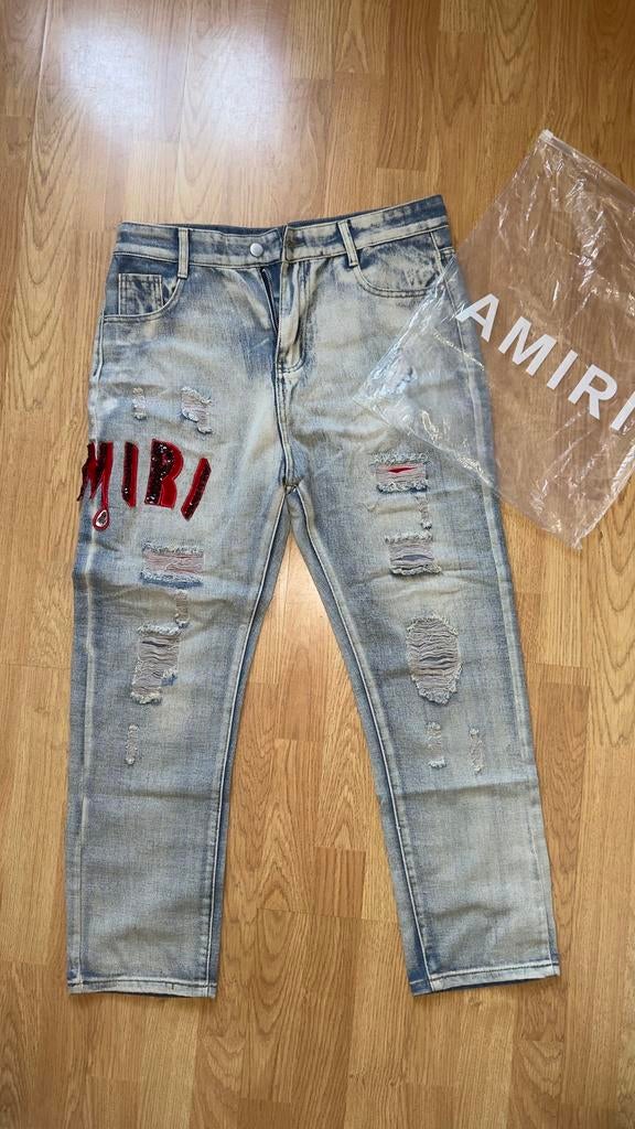 AMIRI Spijkerbroek - Maat M, Kleding | Heren, Spijkerbroeken en Jeans, Nieuw, Blauw, Verzenden