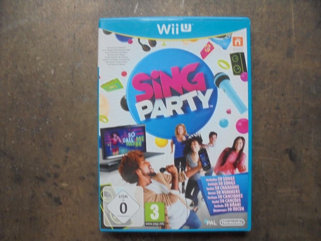 Sing Party voor Wii U (zie foto's), Spelcomputers en Games, Games | Nintendo Wii U, Muziek, Gebruikt, Ophalen of Verzenden, 3 spelers of meer
