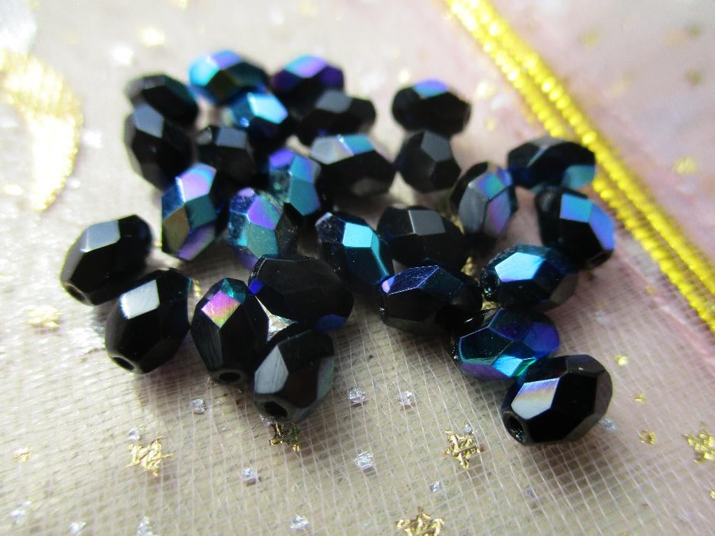 2084/ partij zwarte ab tsjechische crystal kralen, Hobby en Vrije tijd, Kralen en Sieraden maken, Ophalen of Verzenden, Nieuw