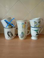 Diverse mokken vogels, Ophalen of Verzenden, Aardewerk, Overige stijlen, Kop(pen) en/of Schotel(s)