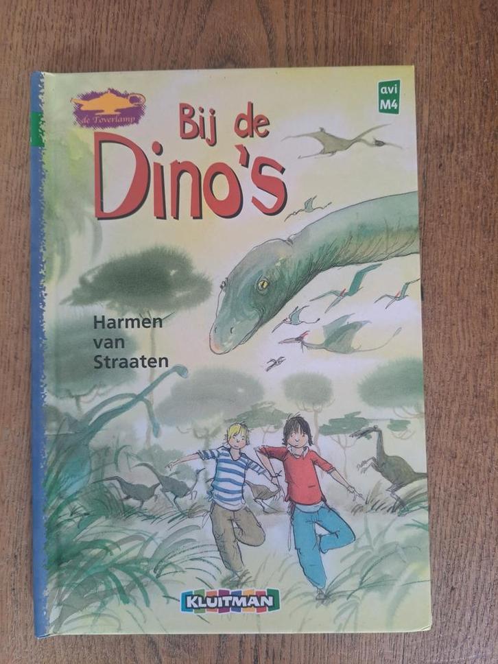 Bij de Dino's - Harmen van Straaten, Boeken, Kinderboeken | Jeugd | onder 10 jaar, Gelezen, Fictie algemeen, Ophalen