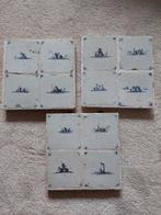 Antieke Delftsblauwe tegeltjes in gips, Antiek en Kunst, Ophalen