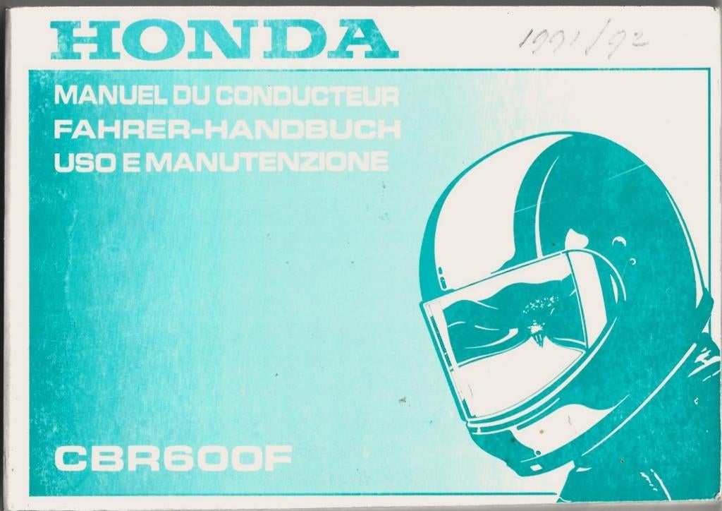 Honda CBR600 F handleiding Handbuch (7963z), Motoren, Handleidingen en Instructieboekjes, Honda, Ophalen of Verzenden