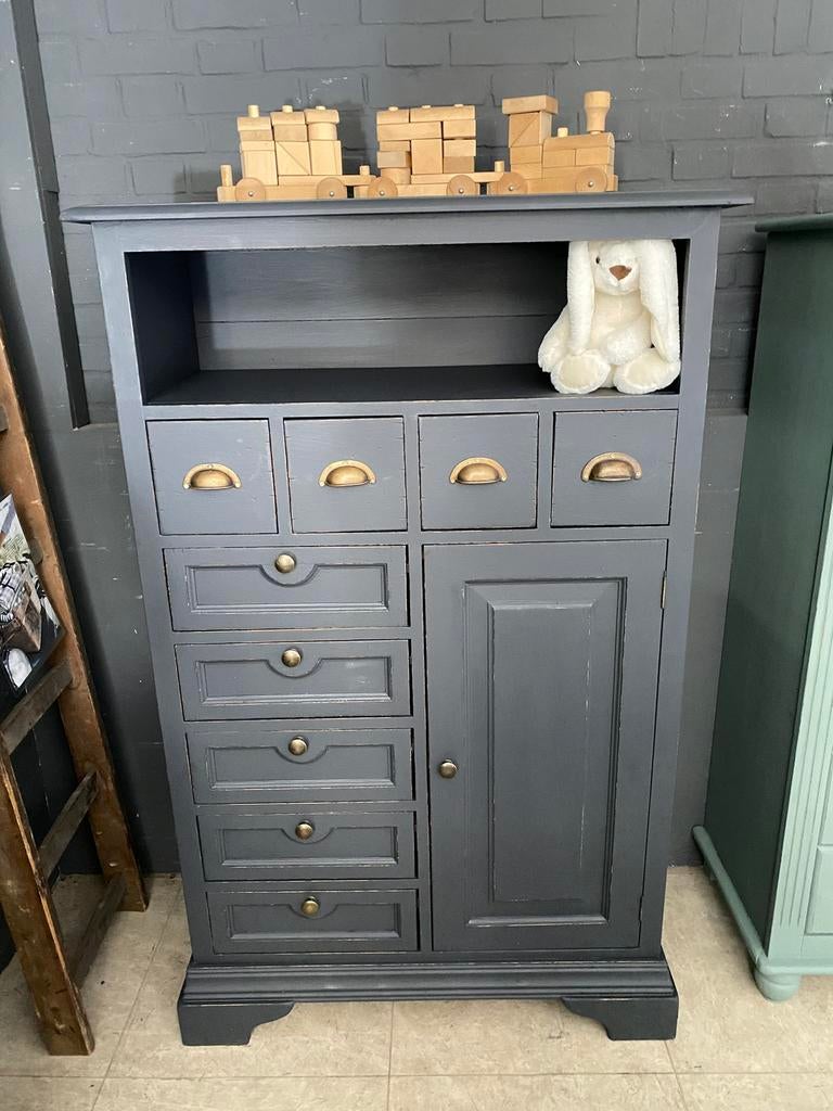 Brocante kast Alice, 50 tot 70 cm, 105 cm of meer, Ophalen of Verzenden, 100 cm of meer