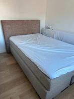 Boxspring met nachtkast, Huis en Inrichting, Slaapkamer | Boxsprings, Ophalen, Gebruikt, Eenpersoons, Bruin