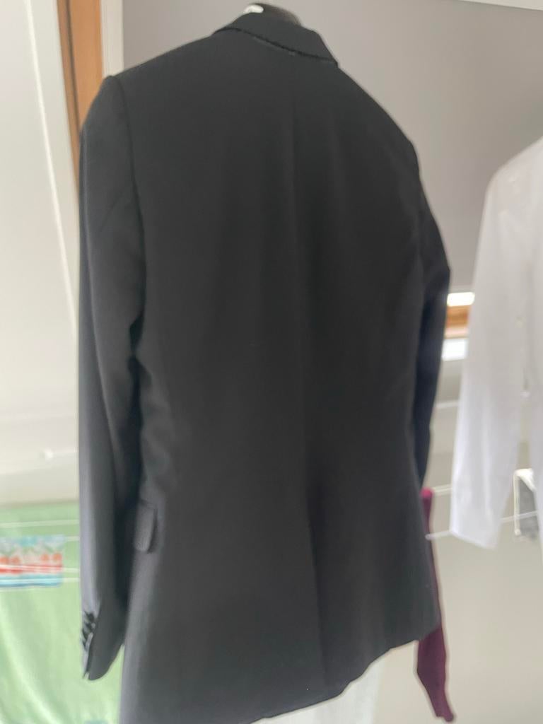 Zwart gala pak / smoking S / slim fit / mooi klein maatje, Ophalen of Verzenden, Gedragen, Maat 46 (S) of kleiner, Zwart