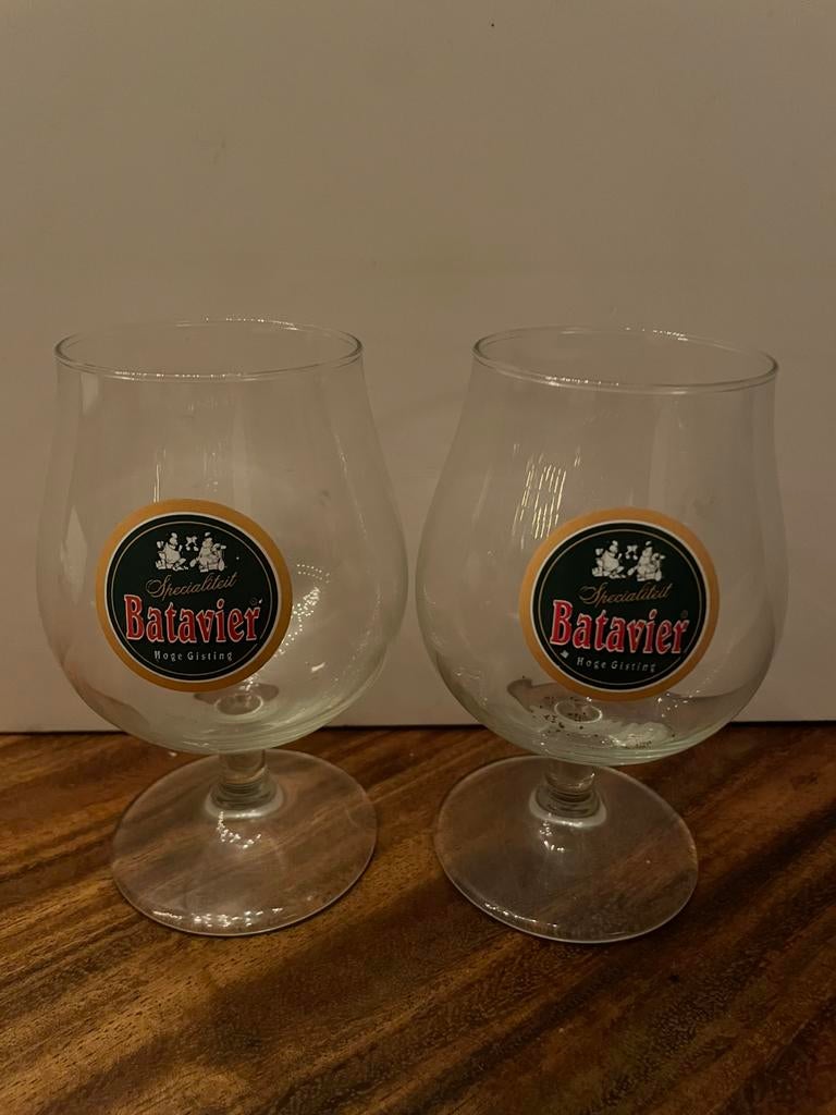Batavier bierglazen, Ophalen of Verzenden, Zo goed als nieuw, Glas of Glazen, Overige merken