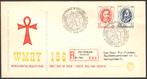 Nederland FDC E44 Met Adres, Psychologie 1960, Postzegels en Munten, Ophalen of Verzenden, Beschreven, Nederland