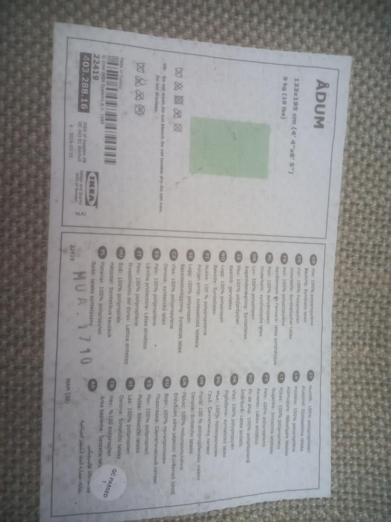 Groen vloerkleed 133x195 - Zo goed als nieuw, 100 tot 150 cm, Ophalen of Verzenden, Zo goed als nieuw, 150 tot 200 cm