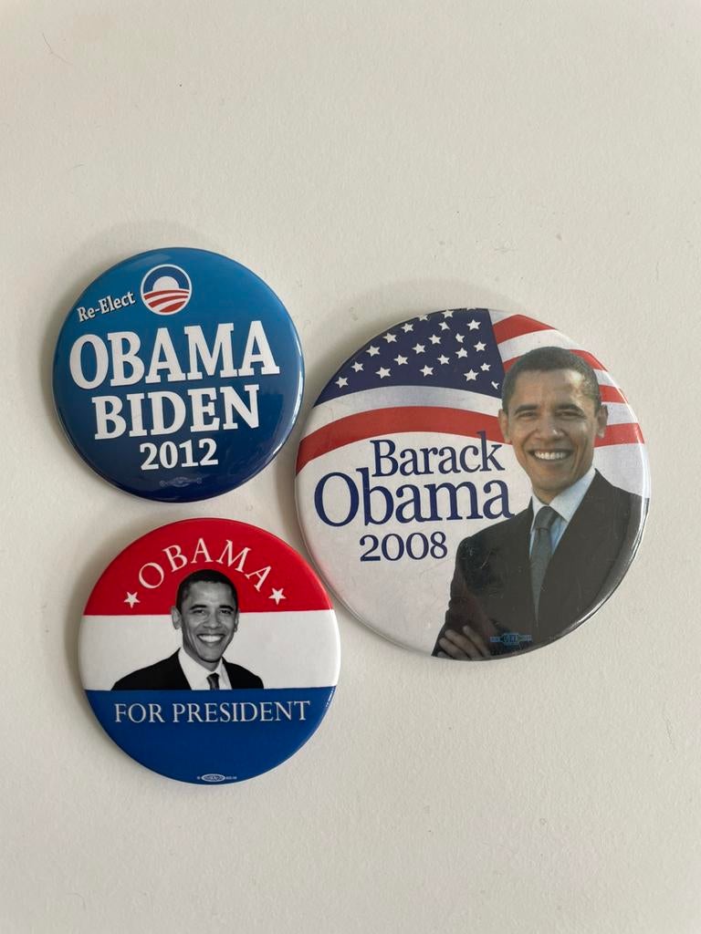 Obama verkiezings pins, Ophalen