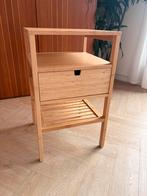 Ikea Nordkisa bamboe nachtkastje 40x40, Ophalen, Minder dan 45 cm, 55 tot 70 cm, Zo goed als nieuw