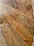 ronde eettafel mangohout 150cm, Ophalen, Rond, Zo goed als nieuw, Vijf personen of meer