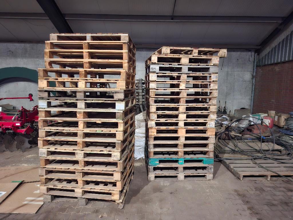 pallets te koop 37 stuks, Doe-het-zelf en Verbouw, Hout en Planken, Ophalen, Gebruikt, Pallet, Minder dan 200 cm
