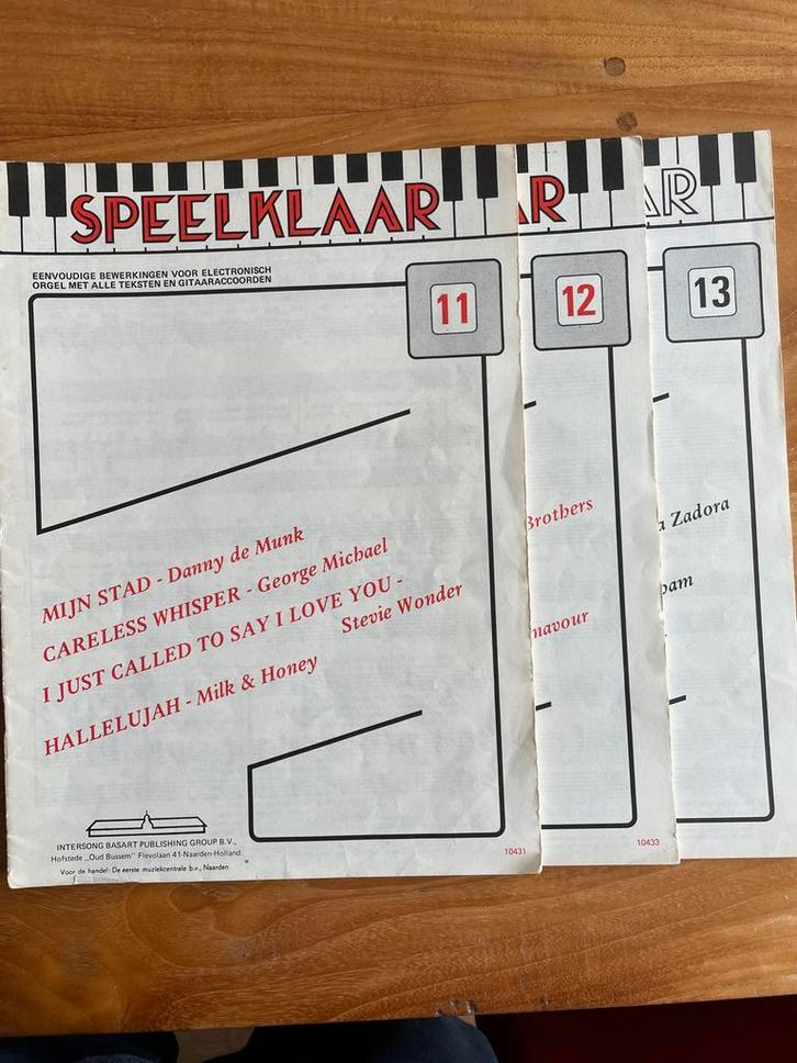 Speelklaar Collectie - Orgel, Keyboard, Piano, Gitaar, Muziek en Instrumenten, Bladmuziek, Gebruikt, Thema, Populair, Gitaar, Piano