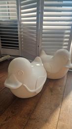 Ikea  2x witte bad eend om spullen in op te bergen bijv, Verzenden, Wit