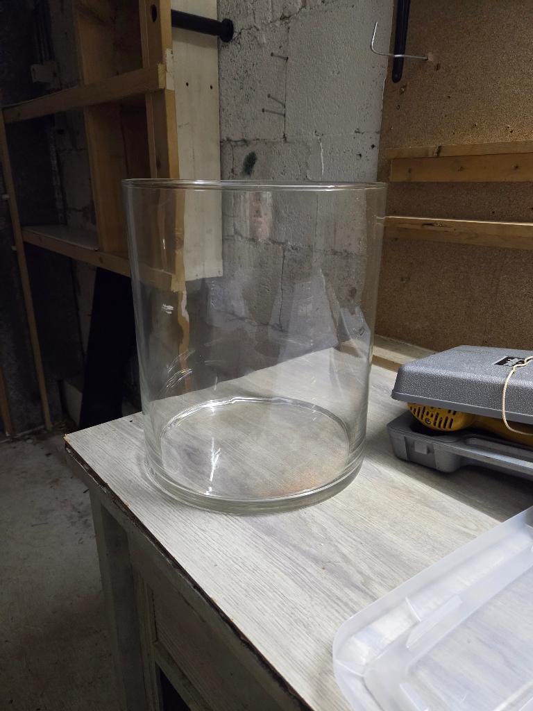 5 Glazen Bloemen Cilinder Vaas, Huis en Inrichting, Woonaccessoires | Vazen, Ophalen, Overige kleuren, Minder dan 50 cm, Glas