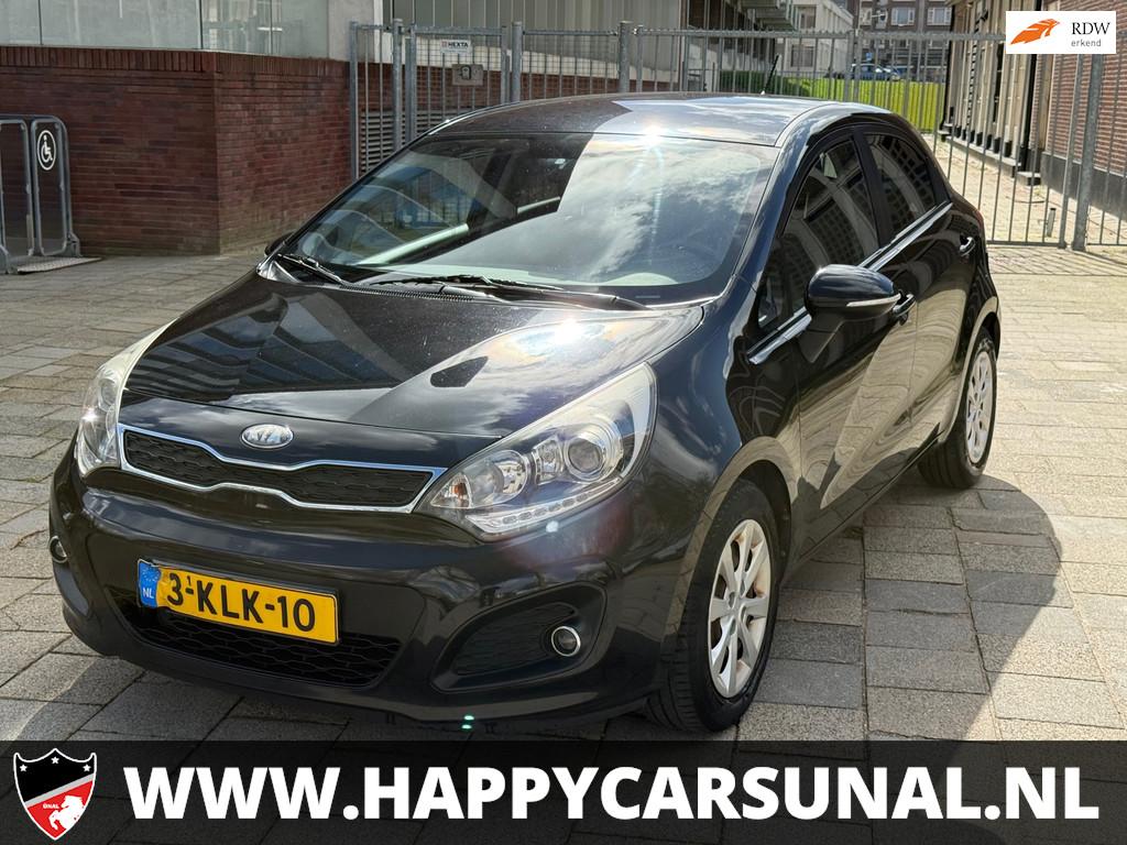 Kia Rio 1.2 CVVT Plus Pack,NIEUWE APK , AIRCO, Auto's, Kia, Euro 5, Zwart, 4 cilinders, Elektrische ramen