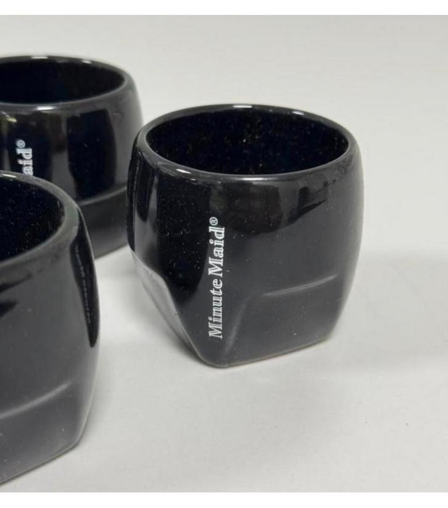 5x Mini borrelglaasjes shot-glas beker Minute Maid zwart, Verzamelen, Glas en Borrelglaasjes, Ophalen of Verzenden, Zo goed als nieuw