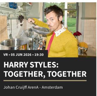 Harry Styles Johan Cruijff Arena 5 juni, Tickets en Kaartjes, Twee personen, Juni