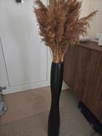 Zwarte vaas, 93cm hoog, met pluimen, Ophalen, Zwart, 75 cm of meer