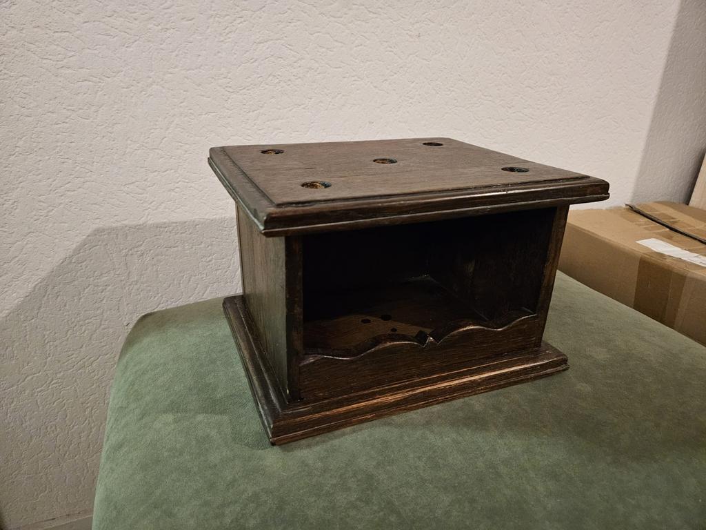 DONKERE EIKENHOUTEN STOOF, Ophalen of Verzenden, Zo goed als nieuw, Bruin, Vintage
