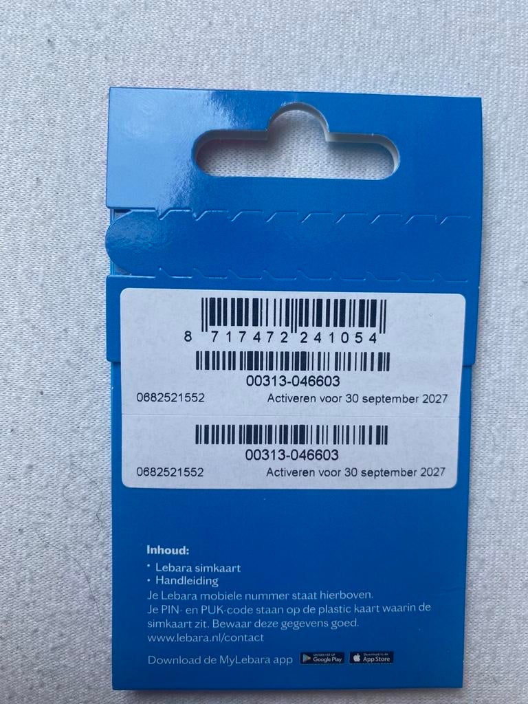 0682521552 Mooi 06 nummer te koop!, Telecommunicatie, Prepaidkaarten en Simkaarten, Ophalen of Verzenden, Nieuw, Overige providers