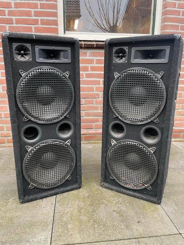 2 Speakers - voor carnavalswagen, keet of feestje, Audio, Tv en Foto, Luidsprekers, Gebruikt, Front, Rear of Stereo speakers, 120 watt of meer